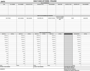 Cash up Form - Updated