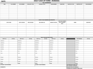 Cash up Form - Updated