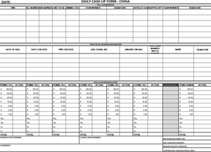 Cash up Form - Updated