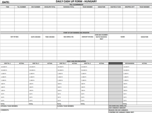 Cash up Form - Updated