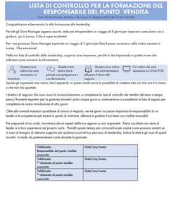 Store Manager New Starter Checklist - Trainee